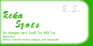 reka szots business card